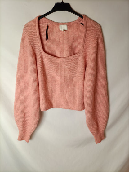 H&amp;M. Short pink sweater T.xs