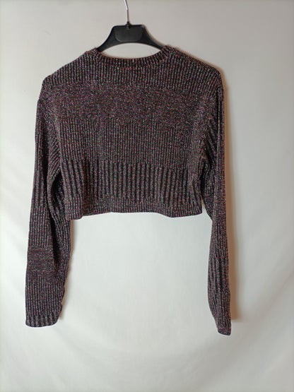 BERSHKA. Croptop hilos T.s