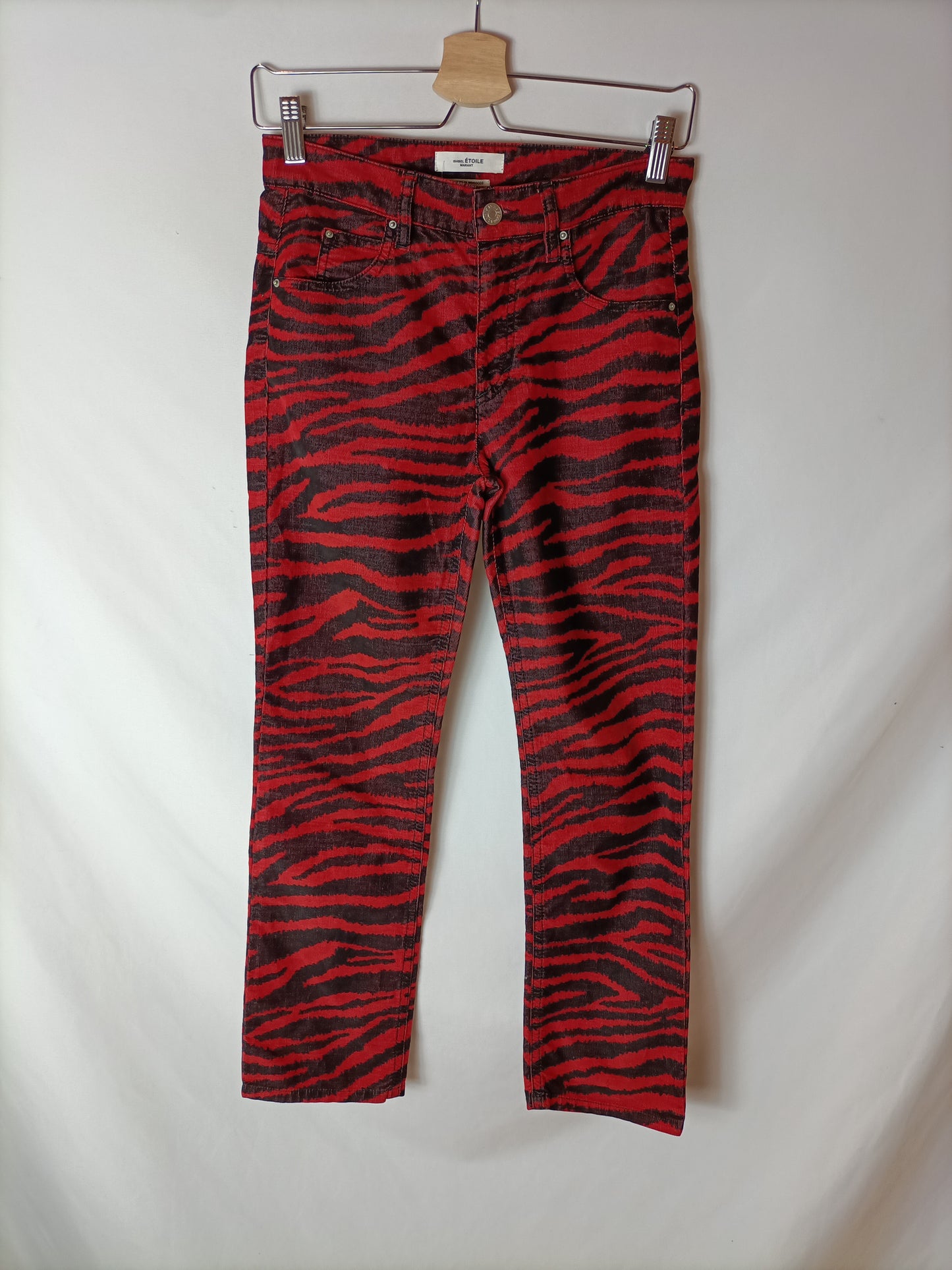 ISABEL ÉTOILE MARANT. Red zebra trousers, size 34