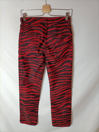 ISABEL ÉTOILE MARANT. Red zebra trousers, size 34