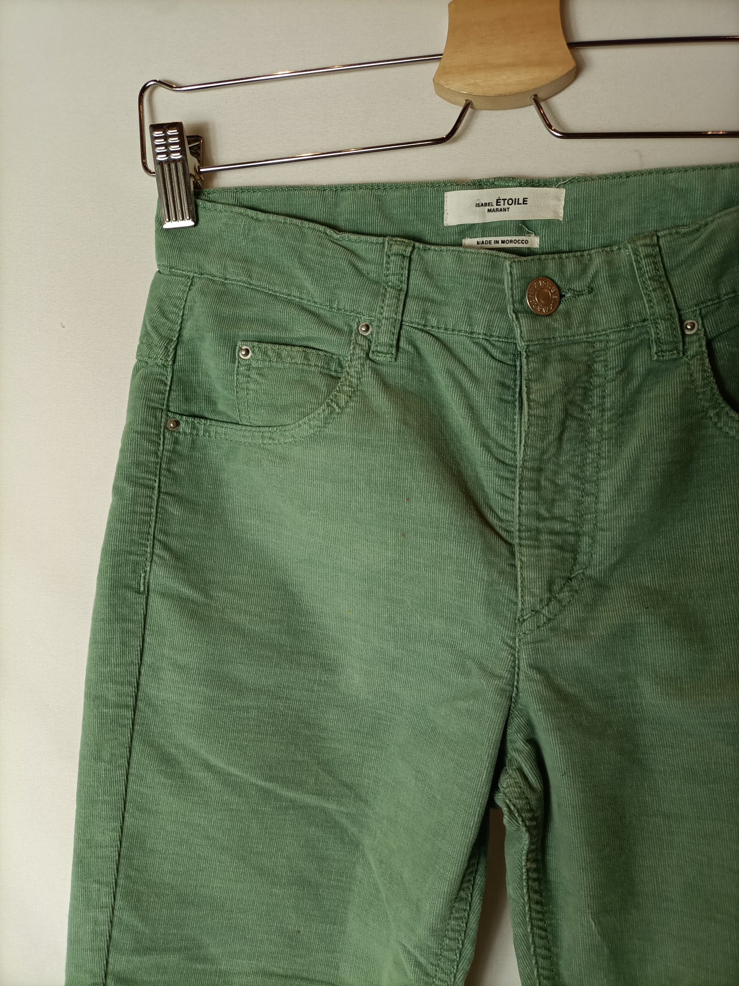 ISABEL ÉTOILE MARANT. Pantalón verde panaT.34