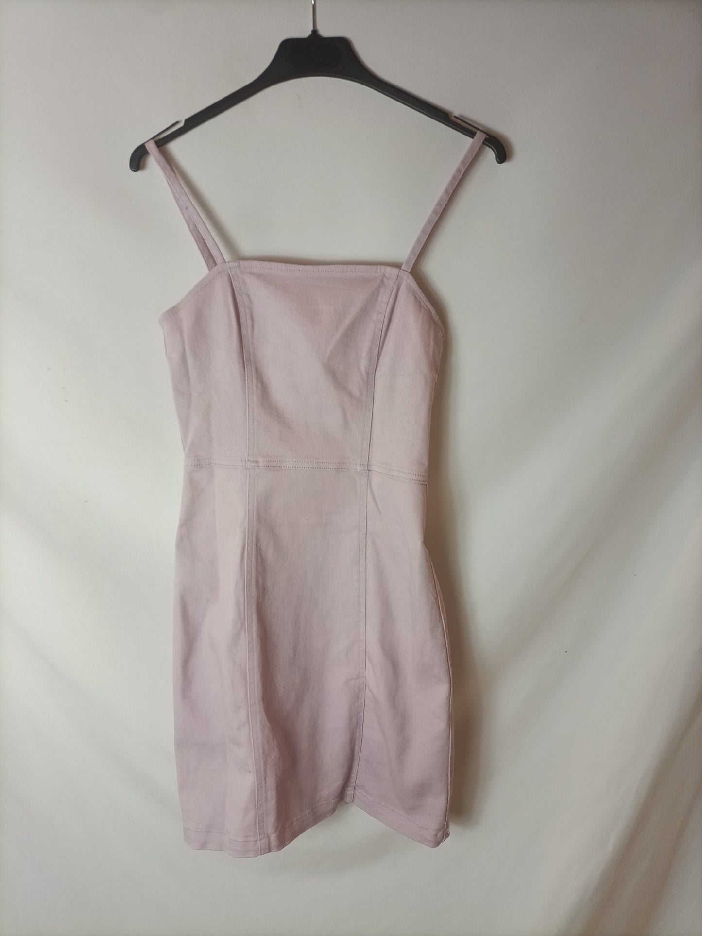H&M. Vestido denim lila T.36