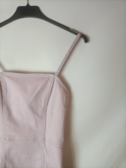 H&M. Vestido denim lila T.36