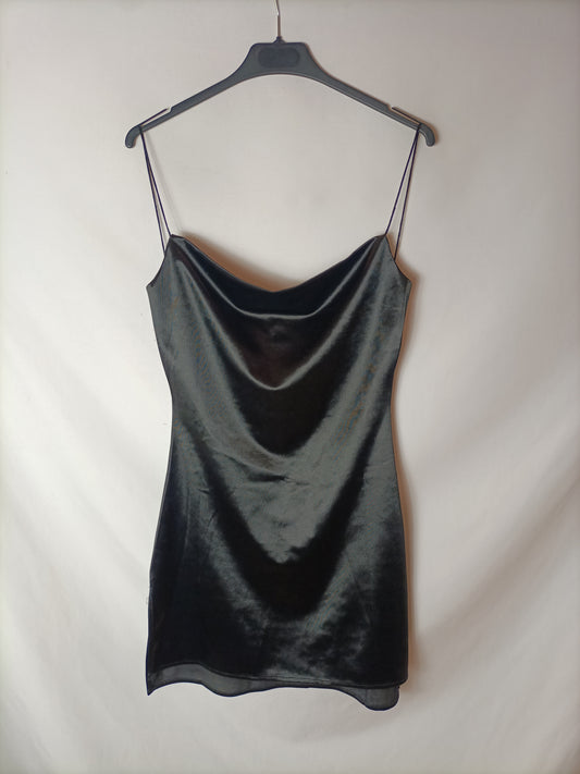 ZAFUL. Black satin dress size 36