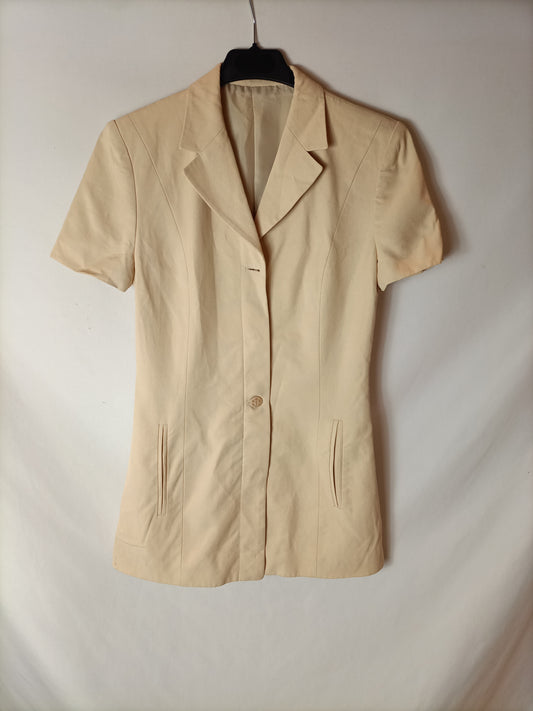 EL CORTE INGLÉS. Long beige jacket, size 38