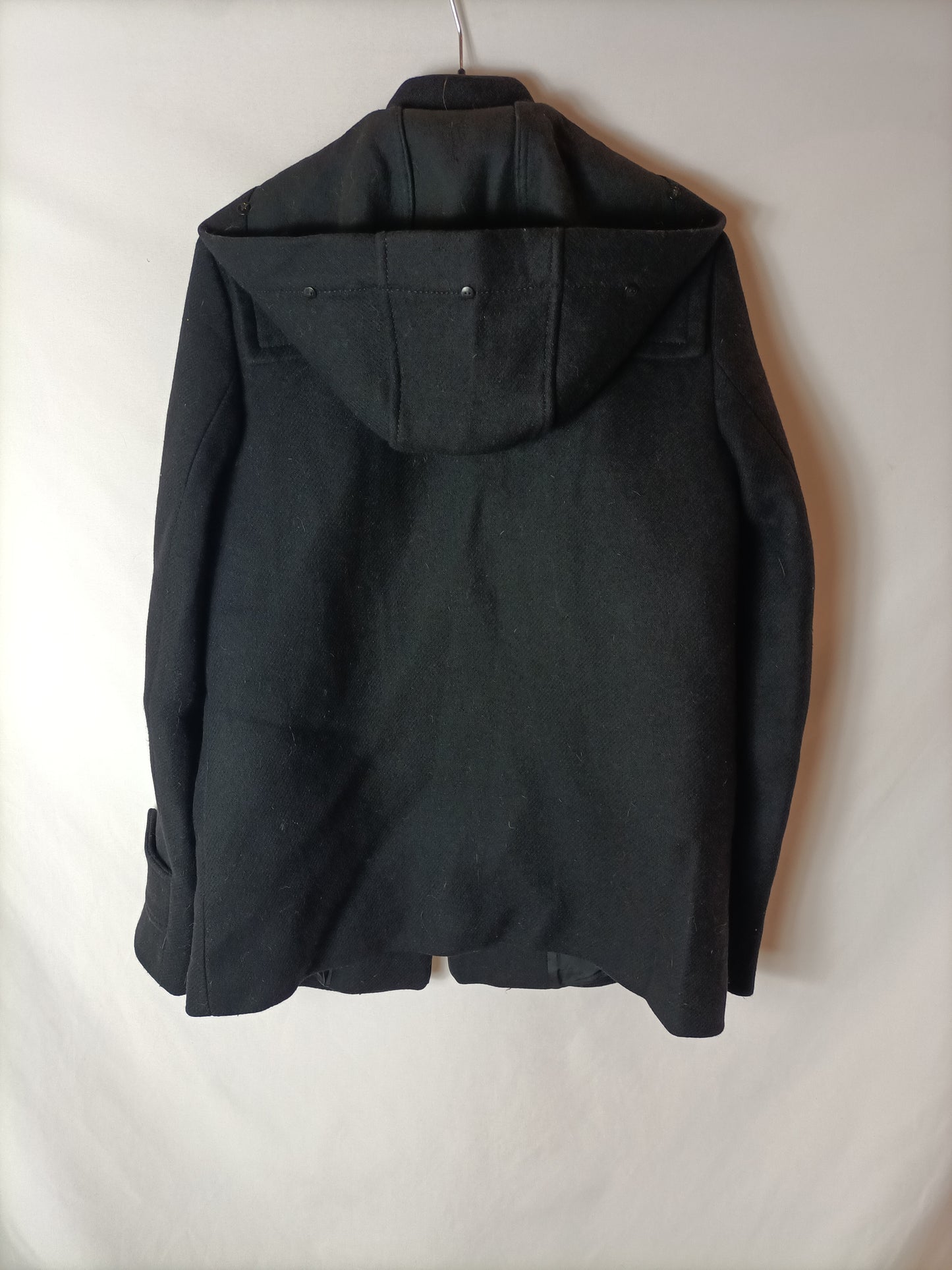 ZARA. Trenca negro paño T.xs