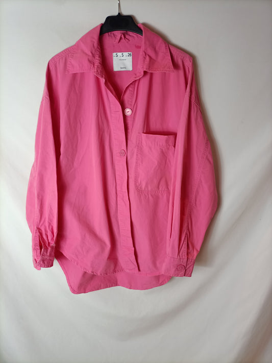 BERSHKA. Pink oversized Ts jacket