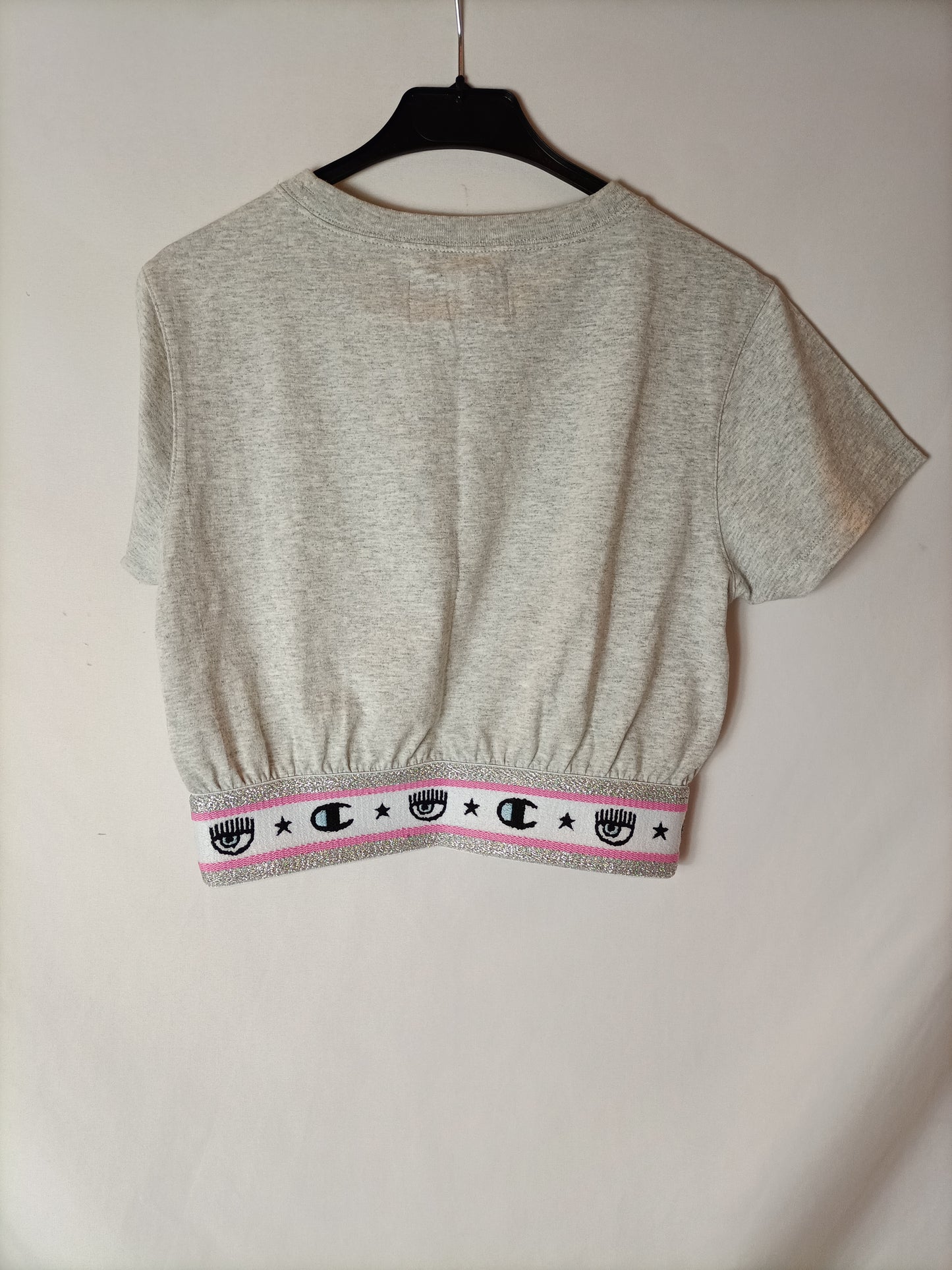 CHAMPION CHIARA FERRAGNI. Top gris corto. T M