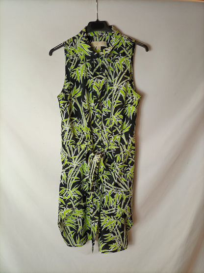 MICHAEL KORS. Printed button-down dress. Size 2 (XS)