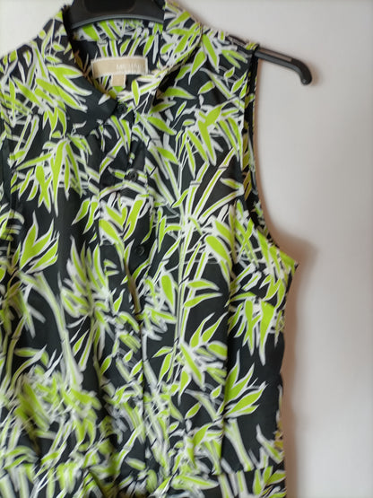 MICHAEL KORS. Printed button-down dress. Size 2 (XS)