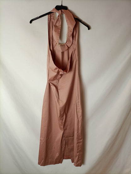 OTHER. Pale pink halterneck midi dress. TM/L