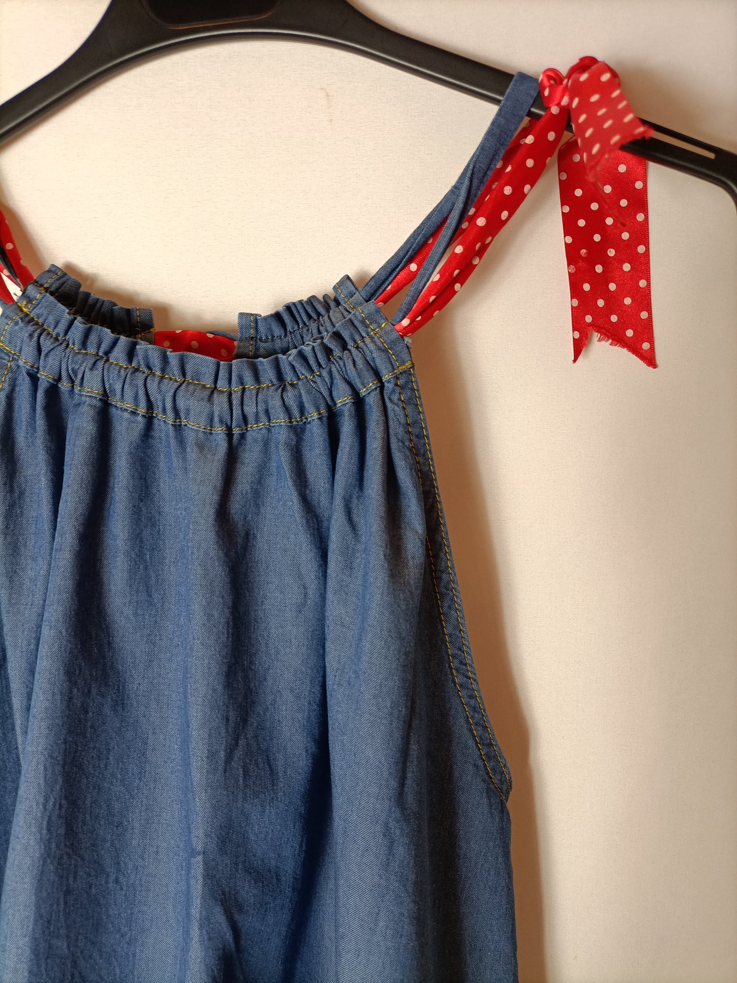 SIS DRESSES. Denim halterneck dress. Size 40