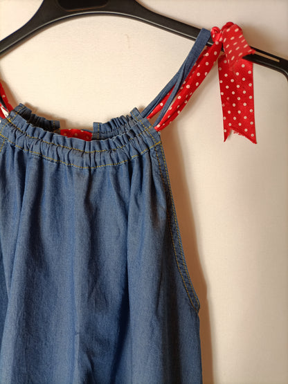 SIS DRESSES. Denim halterneck dress. Size 40