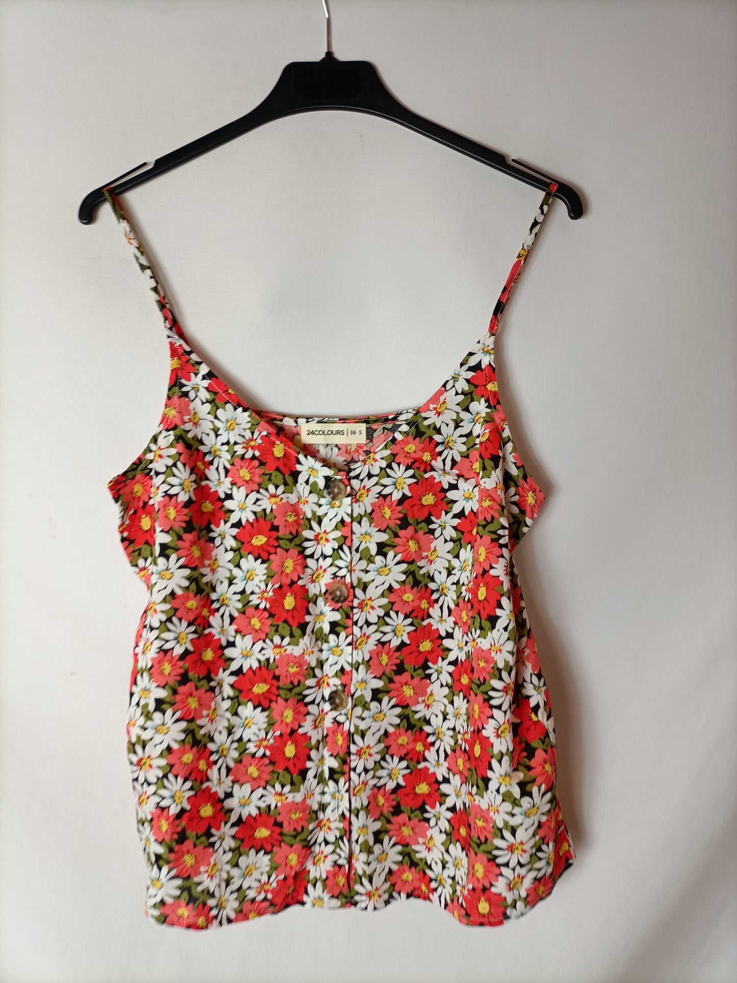 24 COLOURS. Total look top y falda flores. T S