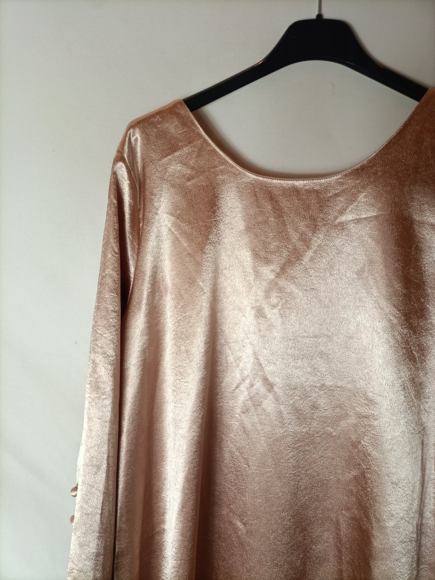 ZARA. Short pink satin dress TL