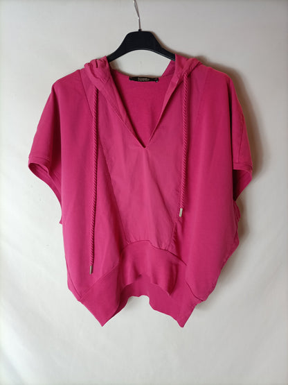 BOCETTO. Top doble textura rosa. T XS (s/m)