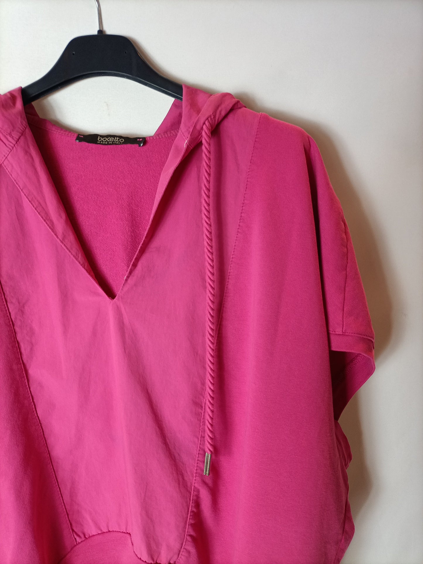 BOCETTO. Top doble textura rosa. T XS (s/m)