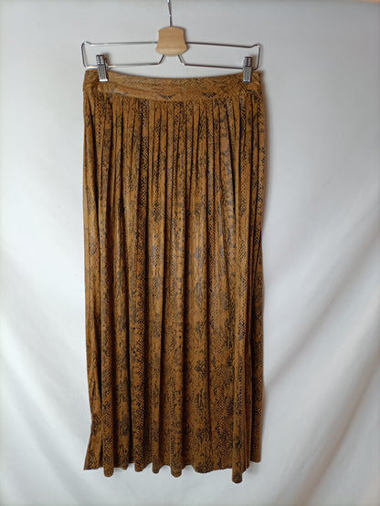 ZARA. Falda midi print T.m