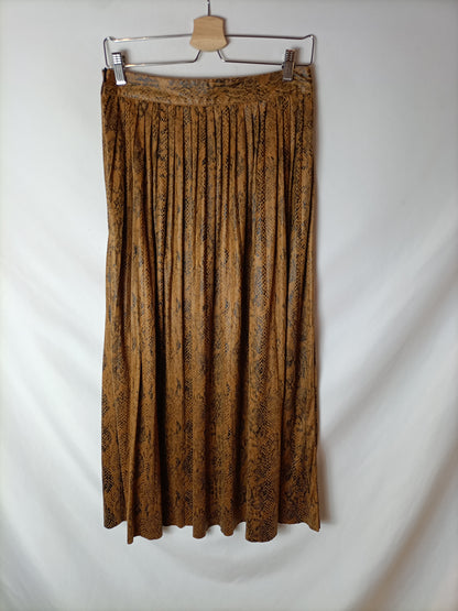 ZARA. Falda midi print T.m