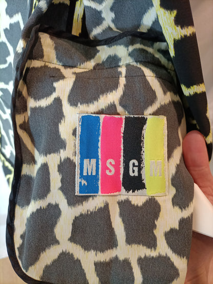 MSGM. Flowy black printed blazer. T 42 (40)