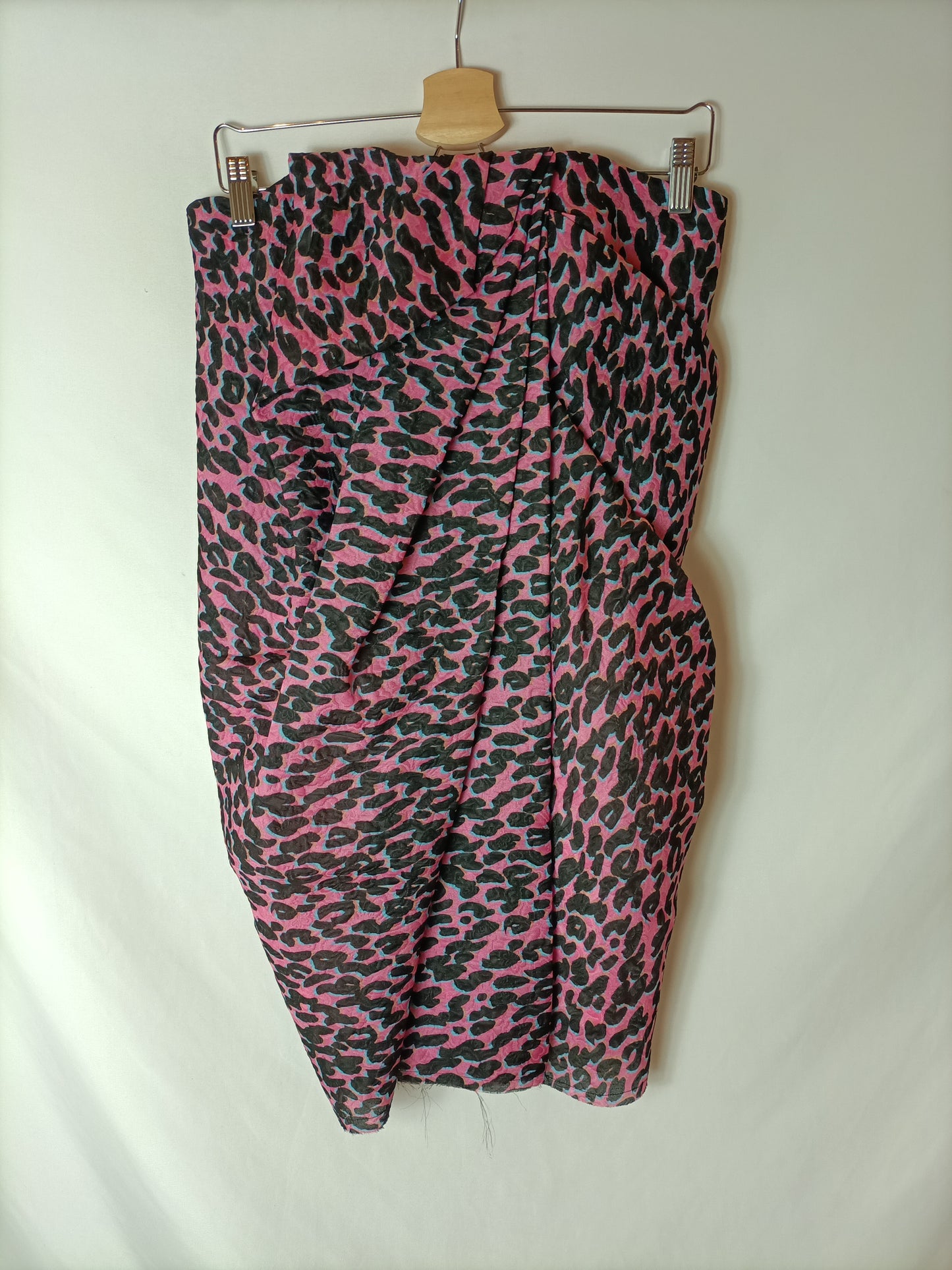 LANVIN. Animal print strapless dress. Size 38