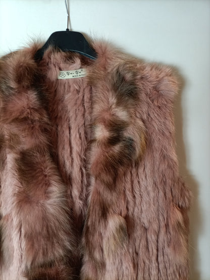YU-YU. Chaleco pelo rosa. T M/L