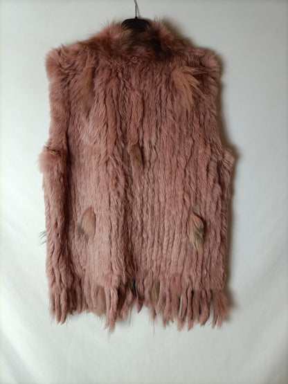YU-YU. Chaleco pelo rosa. T M/L