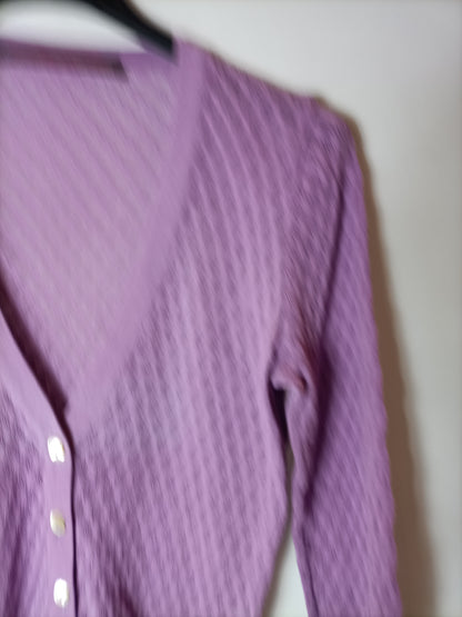 VICTORIO&amp;LUCCHINO. Mauve thread cardigan. Size 38