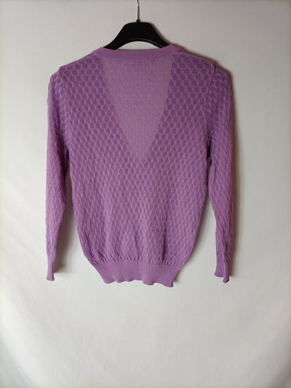 VICTORIO&amp;LUCCHINO. Mauve thread cardigan. Size 38