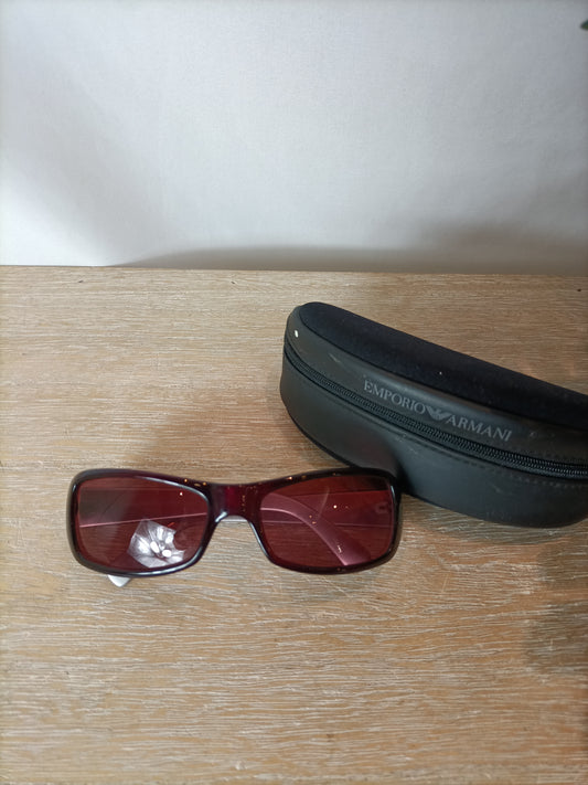 EMPORIO ARMANI. Burgundy sunglasses