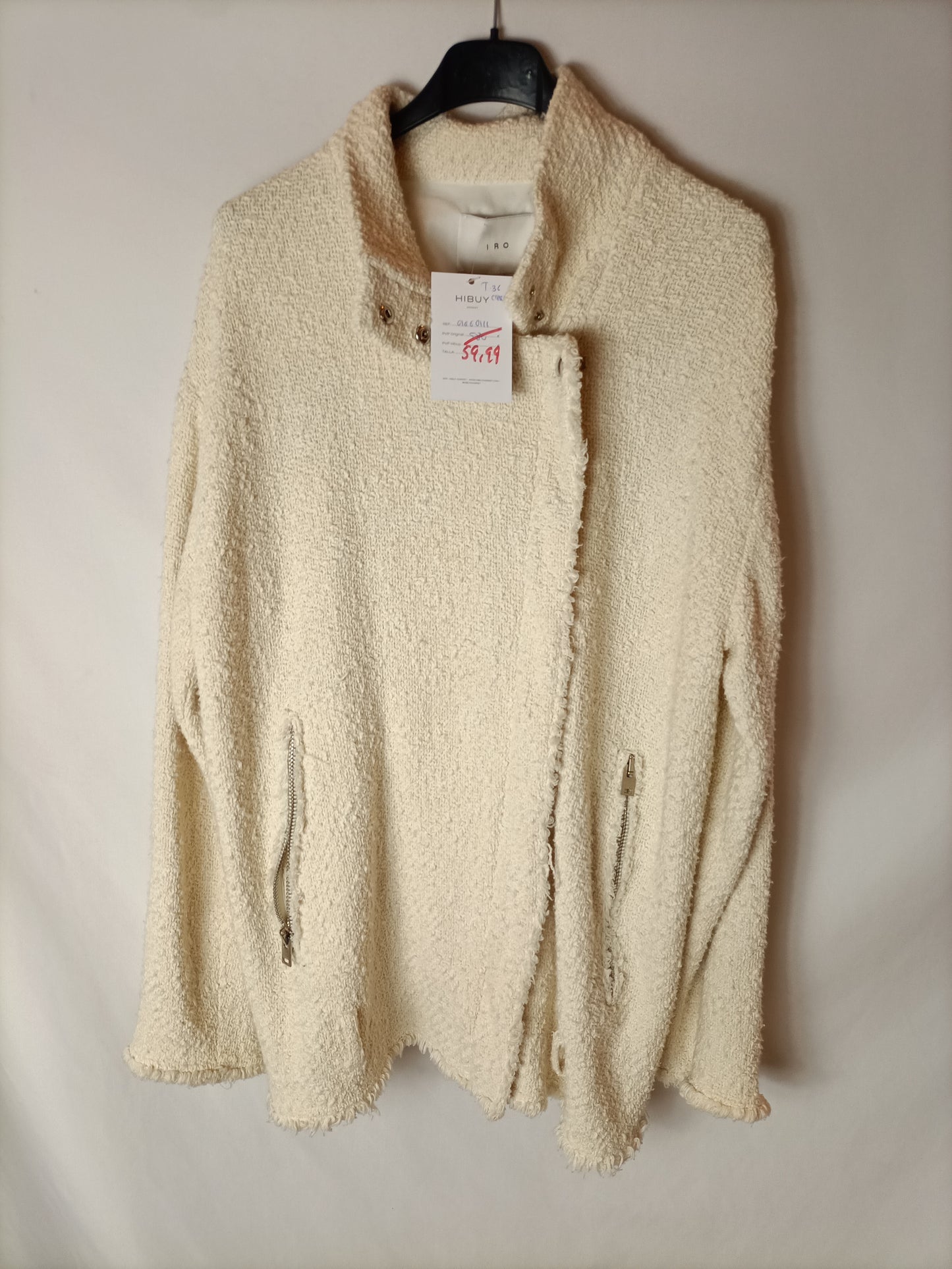 IRO.Biker tweed beige S.36