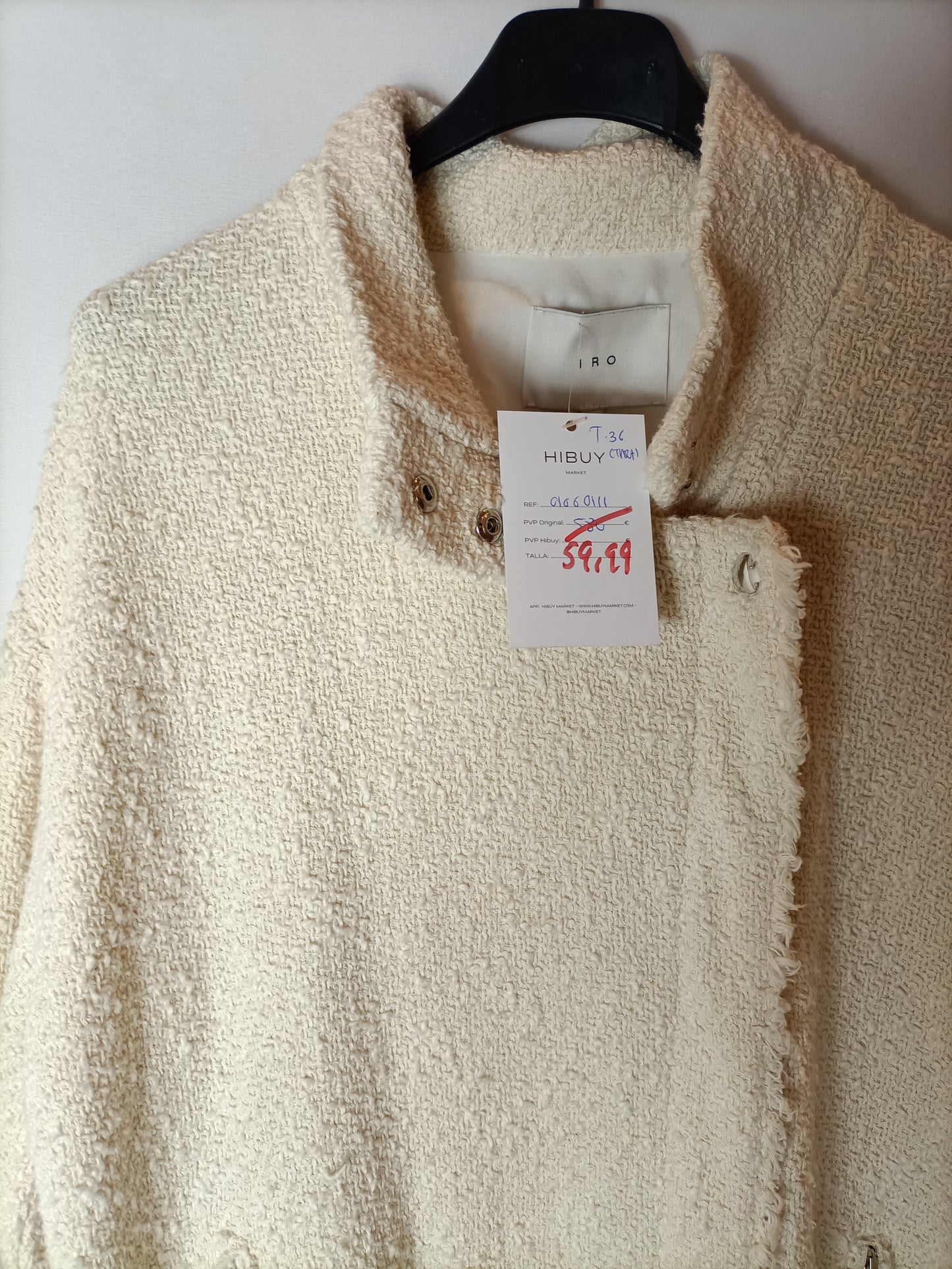 IRO.Biker tweed beige S.36