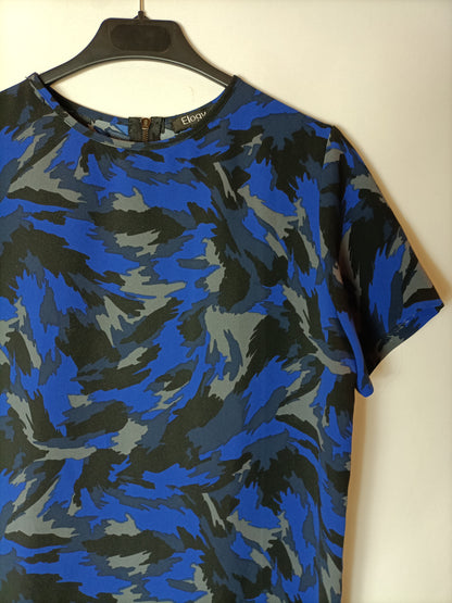 ELOGY. Tricolor flowing dress. TS