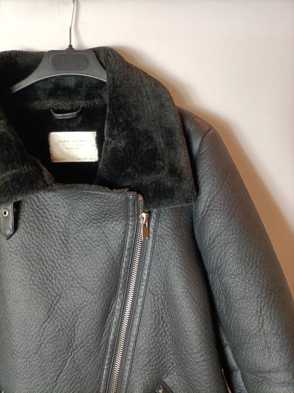 ZARA. Abrigo estilo biker T.m