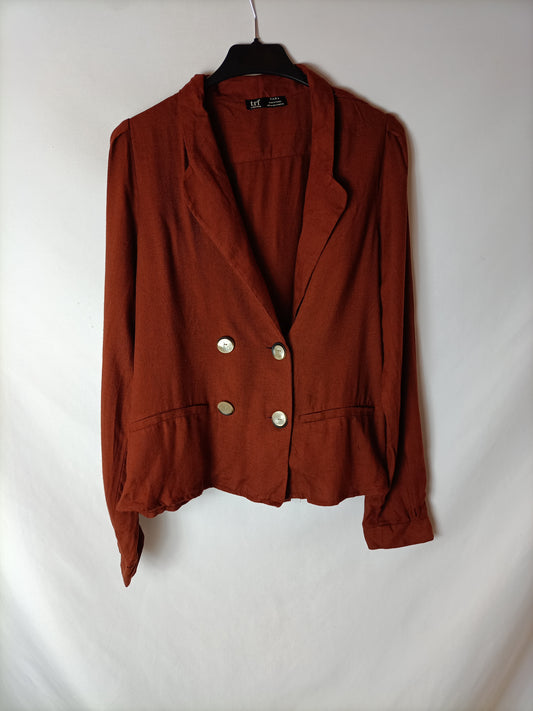 ZARA. Camisa teja cruzada T.m