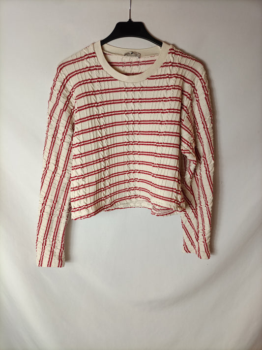 ZARA. Top punto rayas T.s