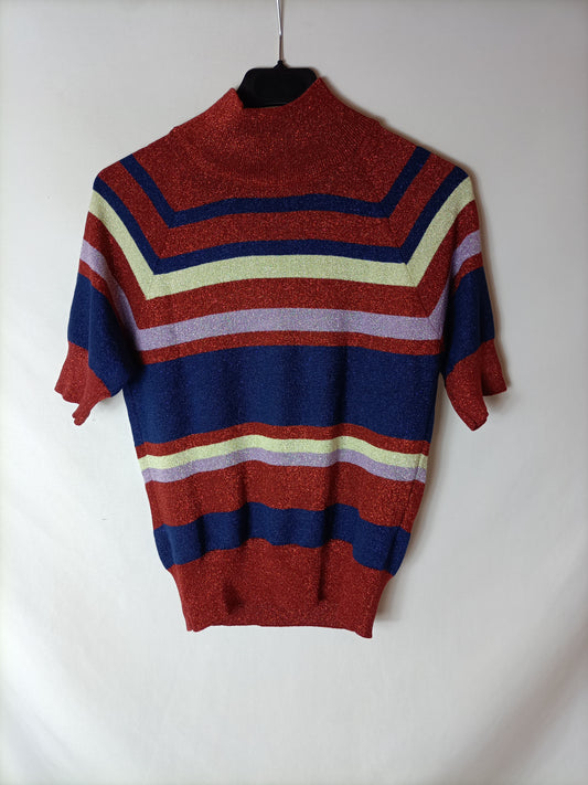 ZARA. Striped thread top Tm