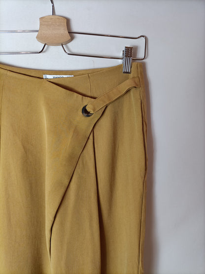 MANGO. Mustard crossover trousers Tm