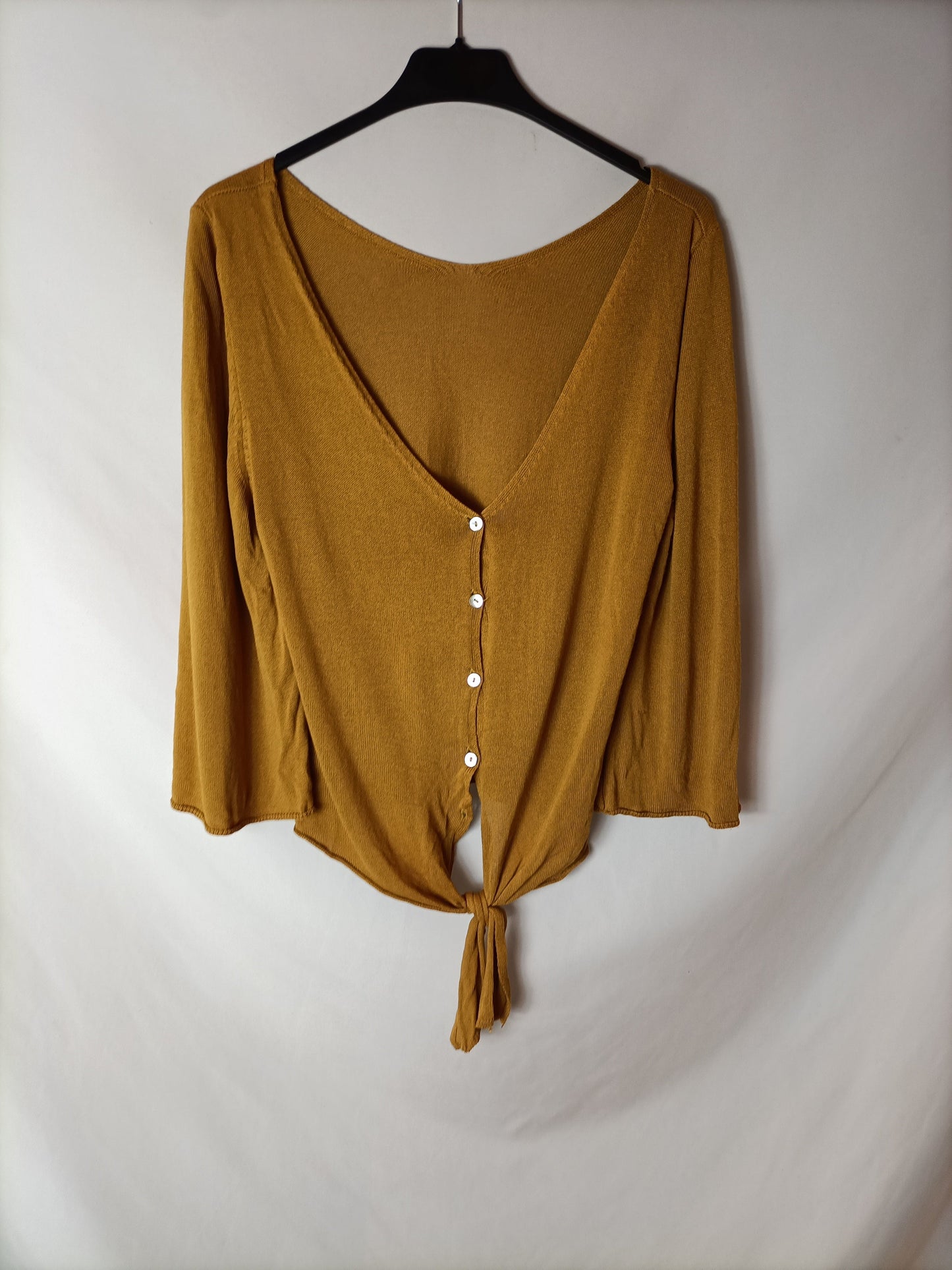 Copia de OTRAS. Top punto mostaza lazada T.u(S)