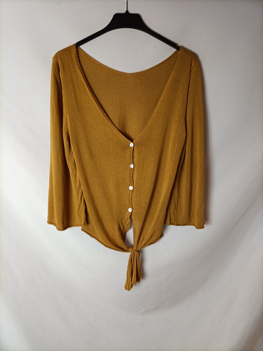 Copia de OTRAS. Top punto mostaza lazada T.u(S)