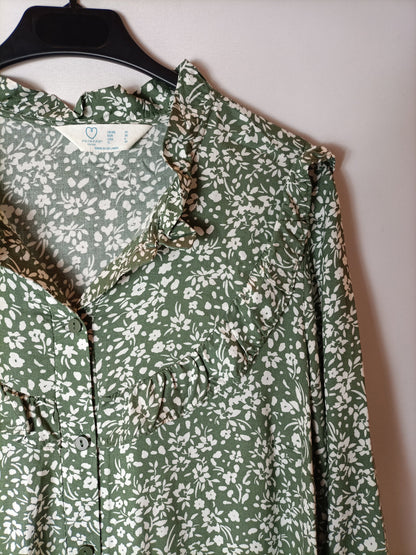 PRIMARK. Vestido midi flores T.38