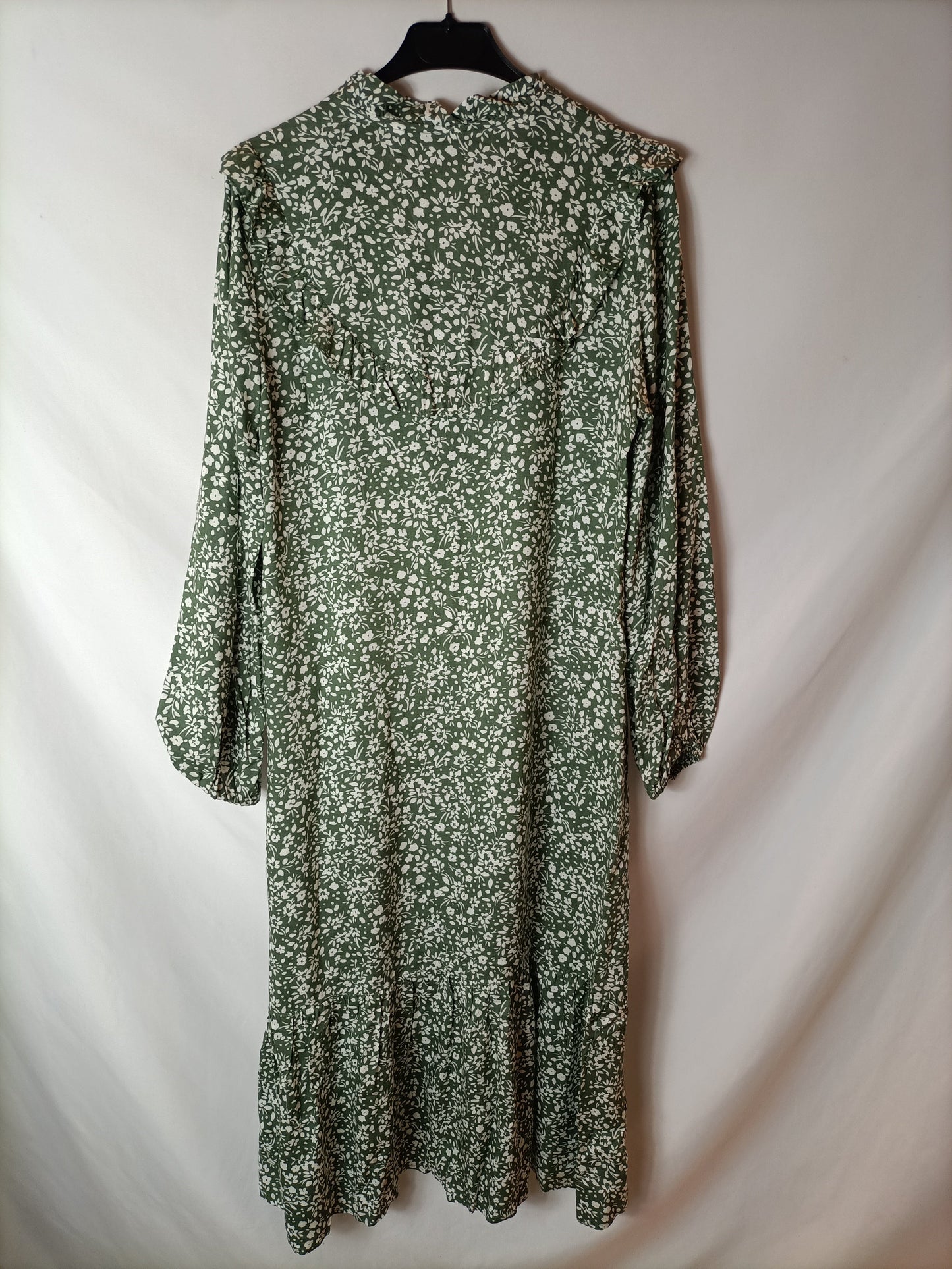 PRIMARK. Vestido midi flores T.38