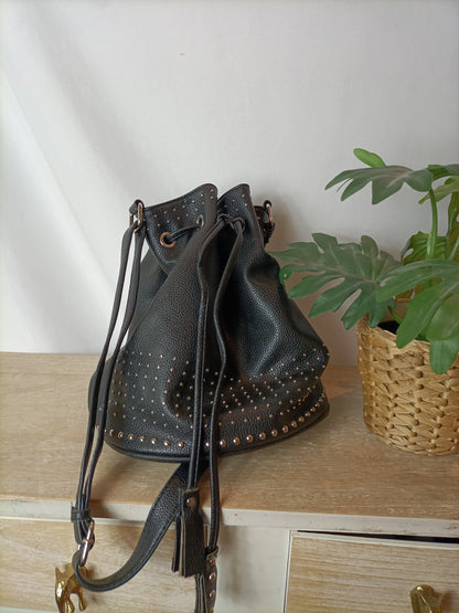 SHANA. Black studded bag