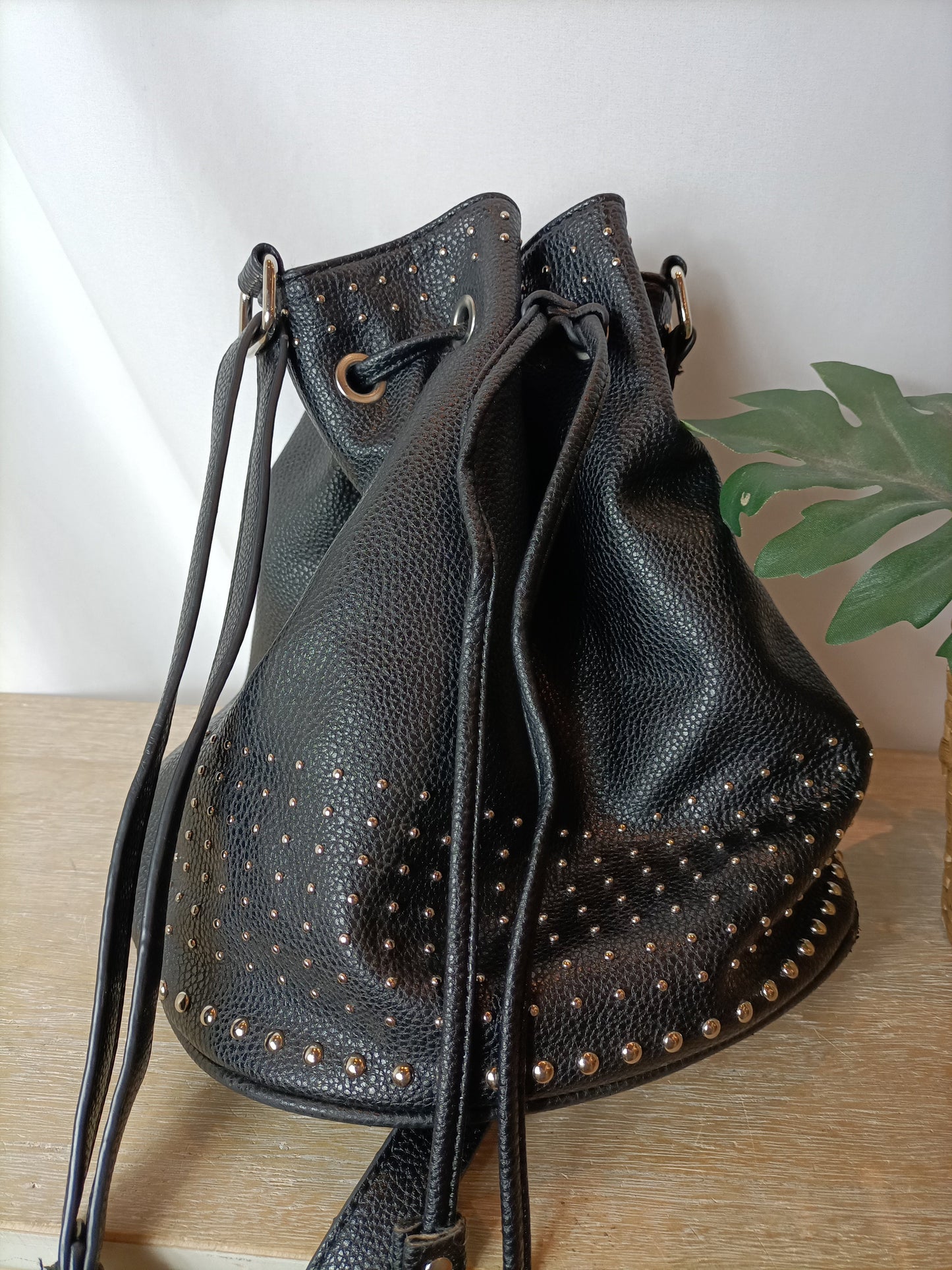 SHANA. Black studded bag