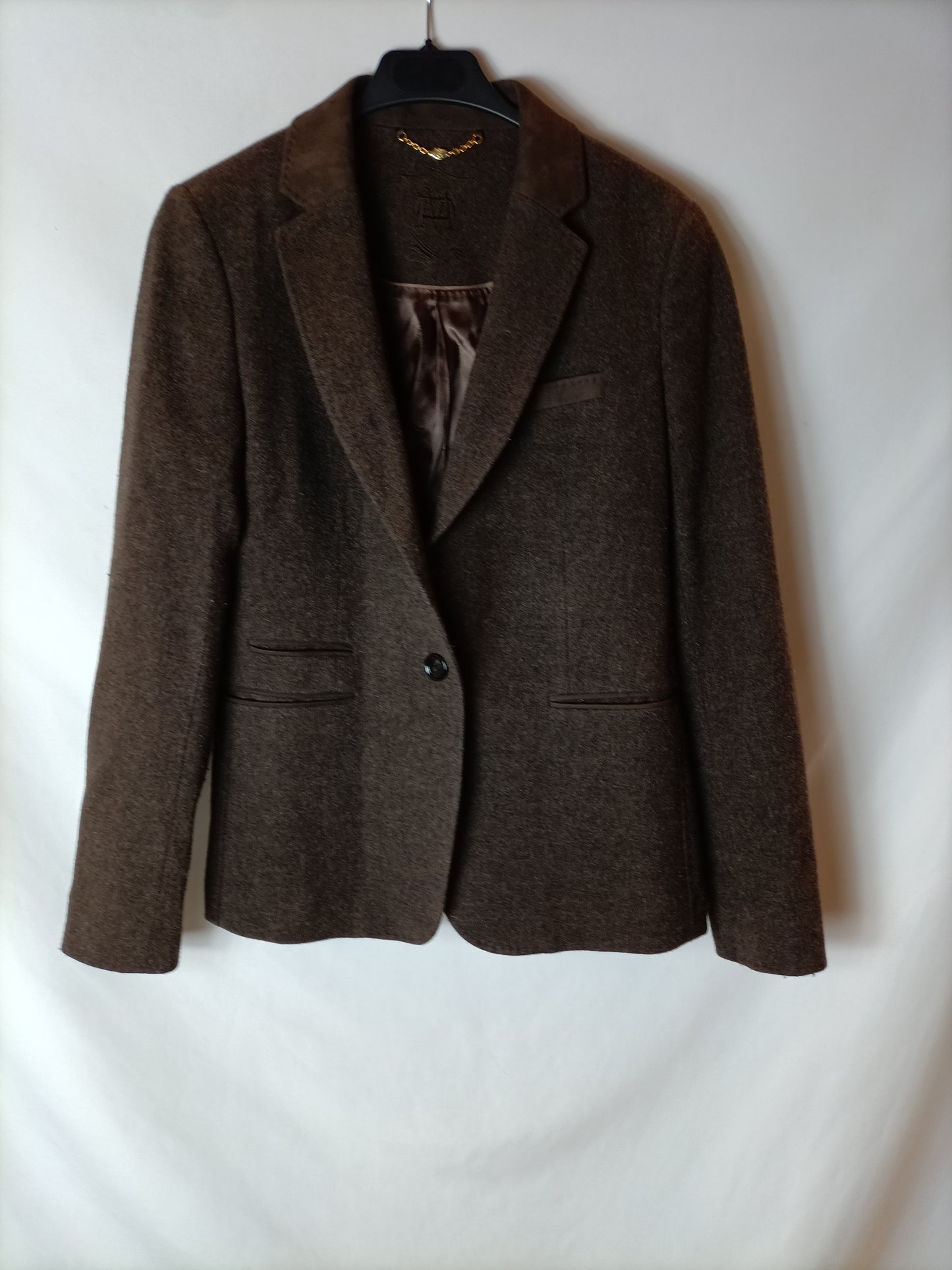 MASSIMO DUTTI. Heathered brown blazer, size 42 (M/L)