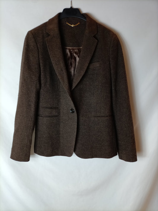MASSIMO DUTTI. Heathered brown blazer, size 42 (M/L)