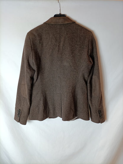 MASSIMO DUTTI. Heathered brown blazer, size 42 (M/L)