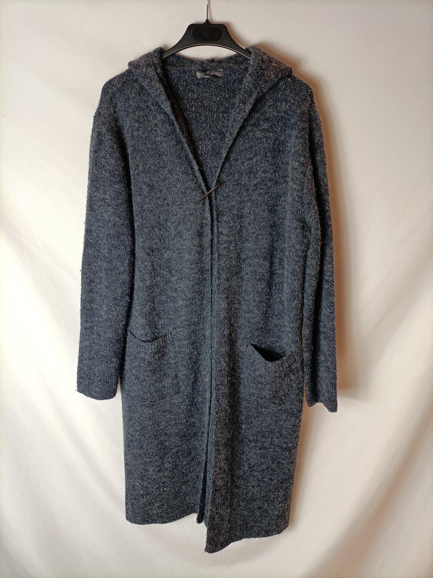 STRADIVARIUS.Cárdigan jaspeado azul T.u(s/m)