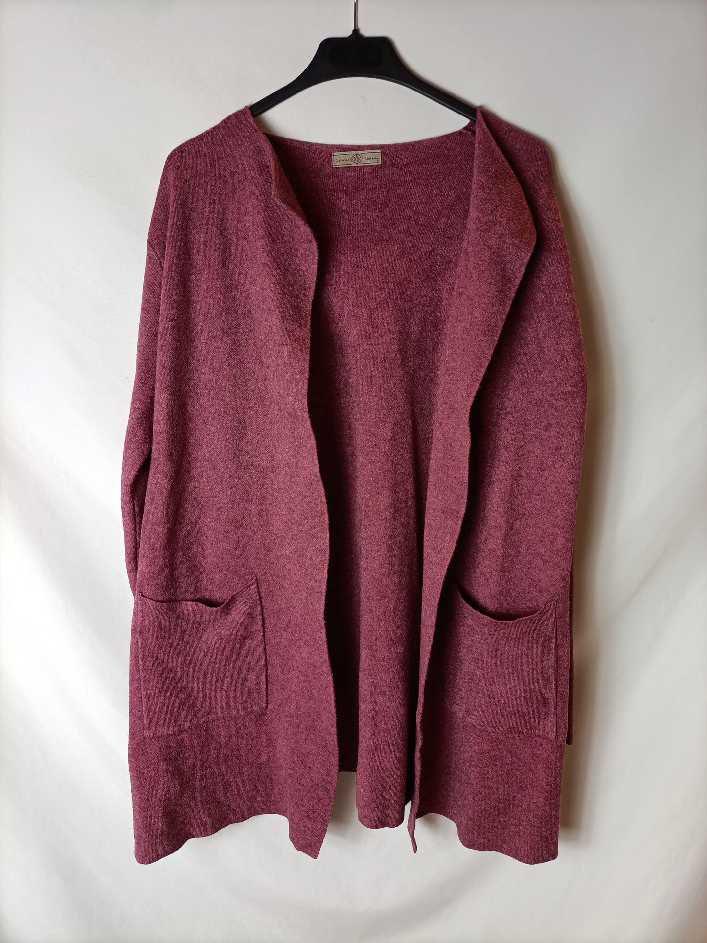 CASUAL CLOTHING. Cárdigan rosa jaspeado T.u(s)