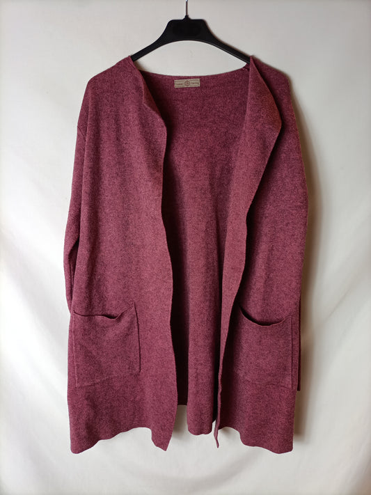 CASUAL CLOTHING. Cárdigan rosa jaspeado T.u(s)